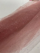 Sparkling Glitter Tulle Fabric - Sparkling Glitter Tulle Mesh Fabric Sold By Yard