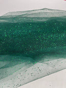 Sparkling Glitter Tulle Fabric - Sparkling Glitter Tulle Mesh Fabric Sold By Yard