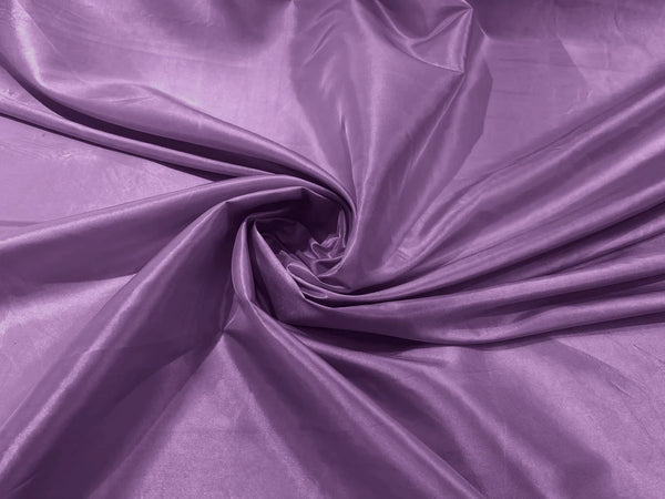 58" Solid Taffeta Fabric - Lavender - Solid Taffeta Fabric for Fashion / Crafts Sold by Yard