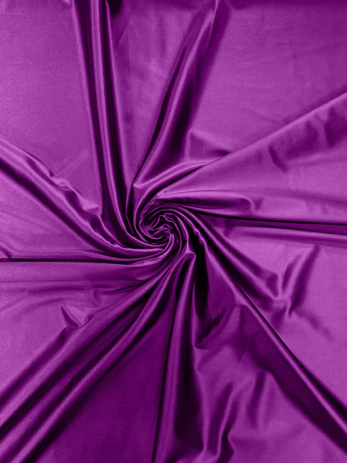 60" Heavy Shiny Satin Fabric - Pink / Purple - Stretch Shiny Satin Fabric Sold By Yard