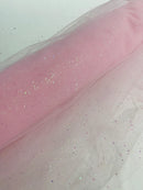 Sparkling Glitter Tulle Fabric - Sparkling Glitter Tulle Mesh Fabric Sold By Yard