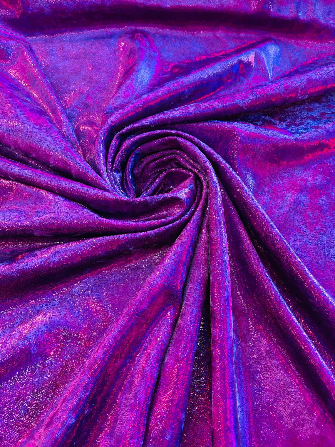 Iridescent Purple Smooth Stretch Glitter Dress Fabric - OneYard