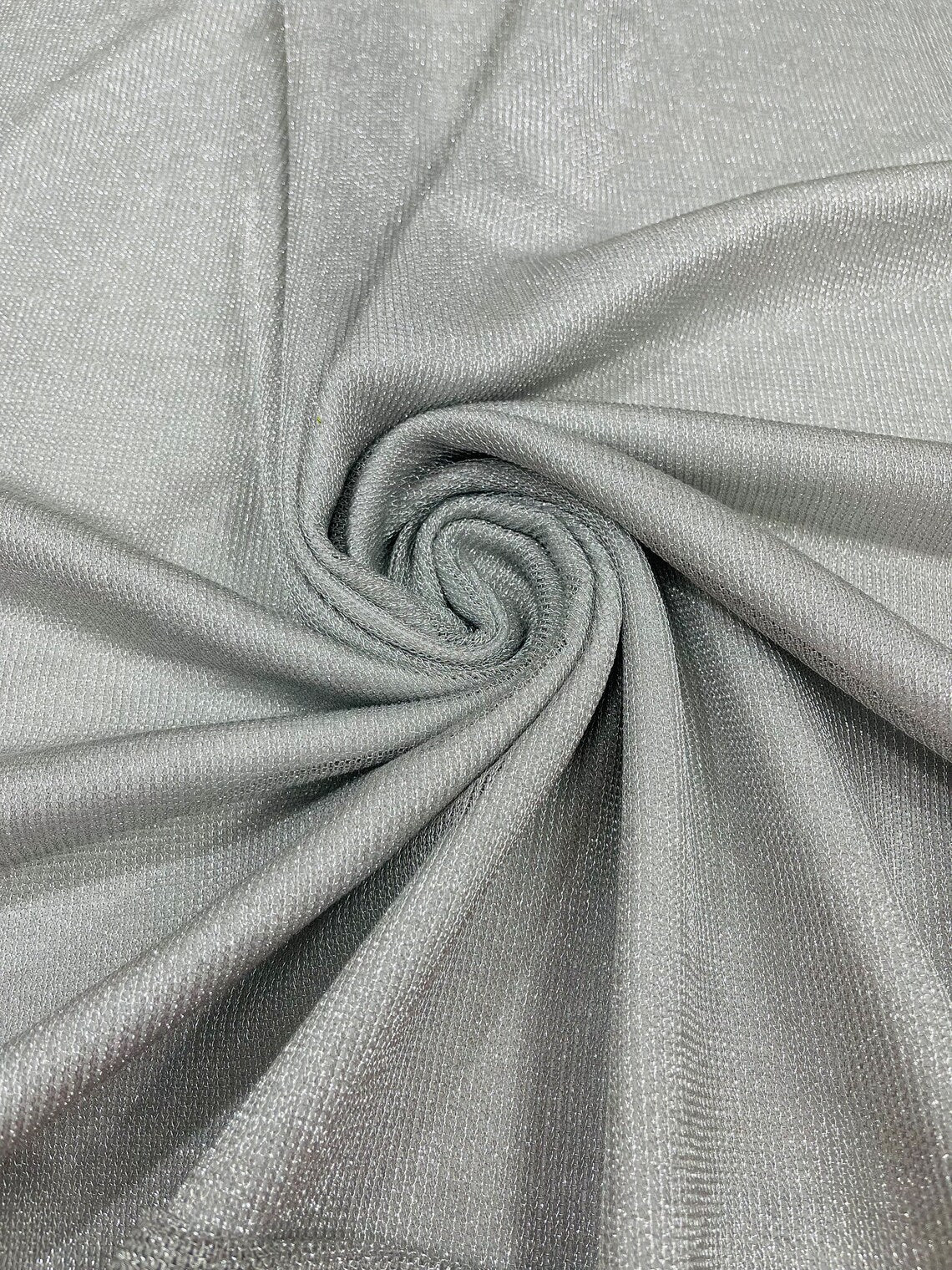 shiny silver fabric