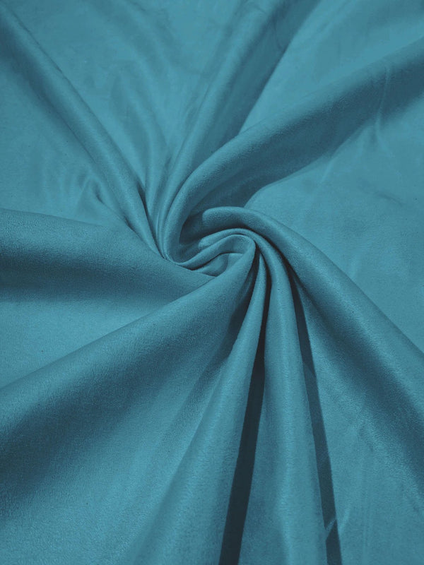 Faux Suede Fabric - Teal - 58" Polyester Micro Suede Fabric for Upholstery / Tablecloth/ Costume By Yard