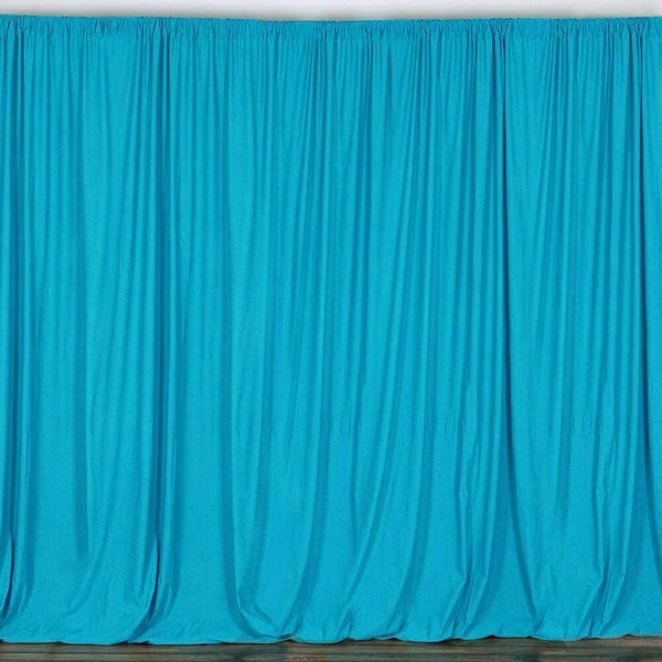 10 ft. Wide X 8 ft. Tall - Turquoise Curtain Polyester Backdrop High Quality Drapes with Rod Pocket