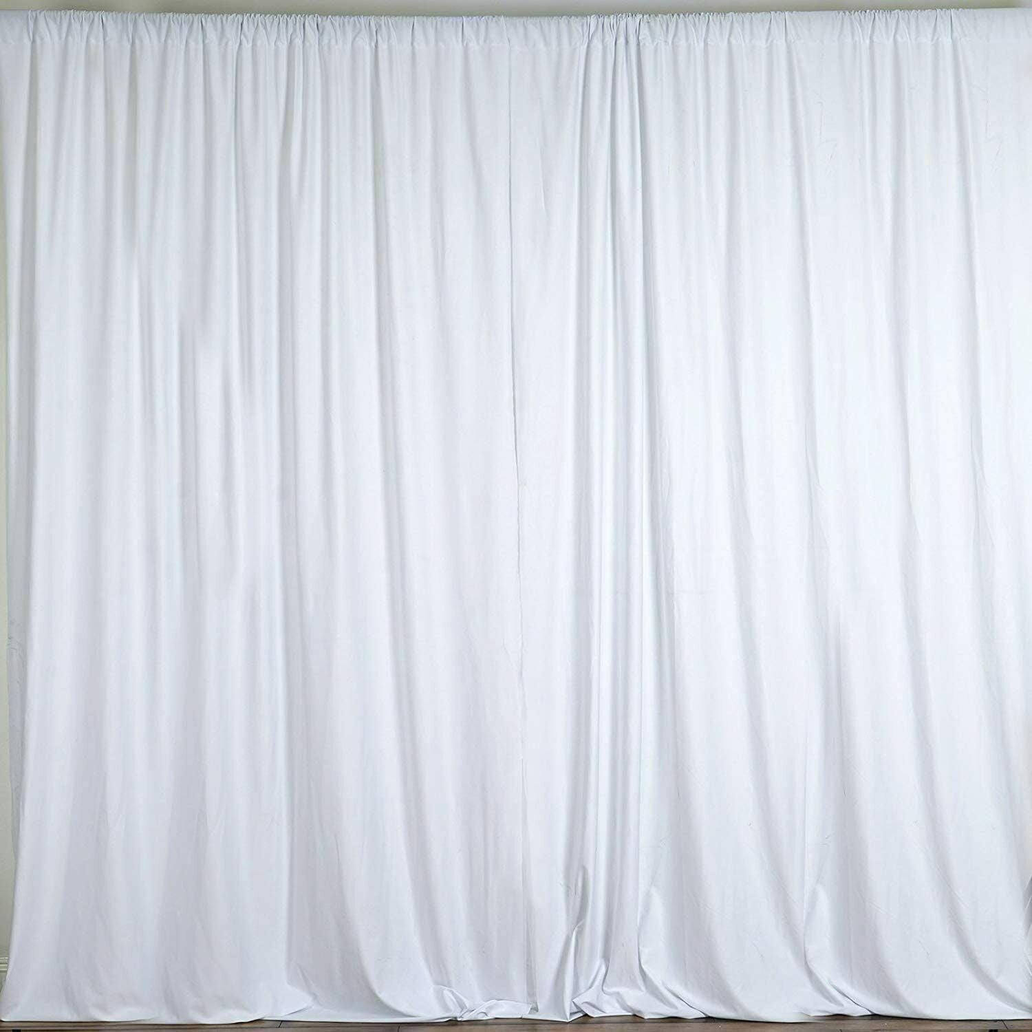 10 ft. Wide X 8 ft. Tall White Curtain Polyester Backdrop High Qua
