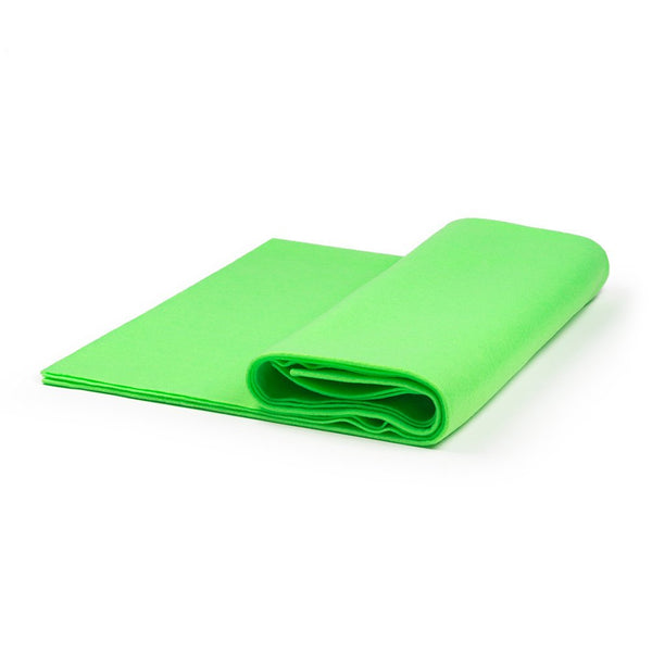Flic Flac - 72" Wide Acrylic Felt Fabric - Lime Green  -  Sheet For Projects  Sold By The Yard