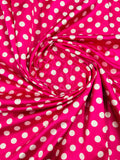 Polka Dot Satin Fabric - 3/4" Inch Super Soft Silky Satin Polka Dot Fabric - Pick Color - 75 Yard Roll