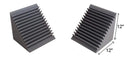 12" X 12" X 12" - 2 Pack Acoustic Foam Bass Trap Recording Studios Corner Wall Bass Trap Charcoal