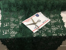 Guipure Lace Fabric - Hunter Green - Embroidered Bridal Wedding Dress Design Sold By The Yard
