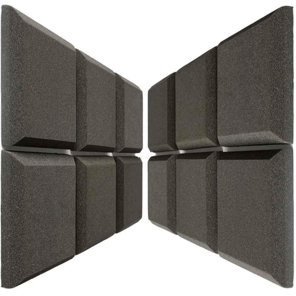 12 x 12 x 2"  Acoustic Foam BEVEL Tiles Soundproofing Wall Panel (12 Pack)