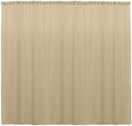 10 ft. Wide X 8 ft. Tall - Beige - Curtain Polyester Backdrop High Quality Drapes with Rod Pocket