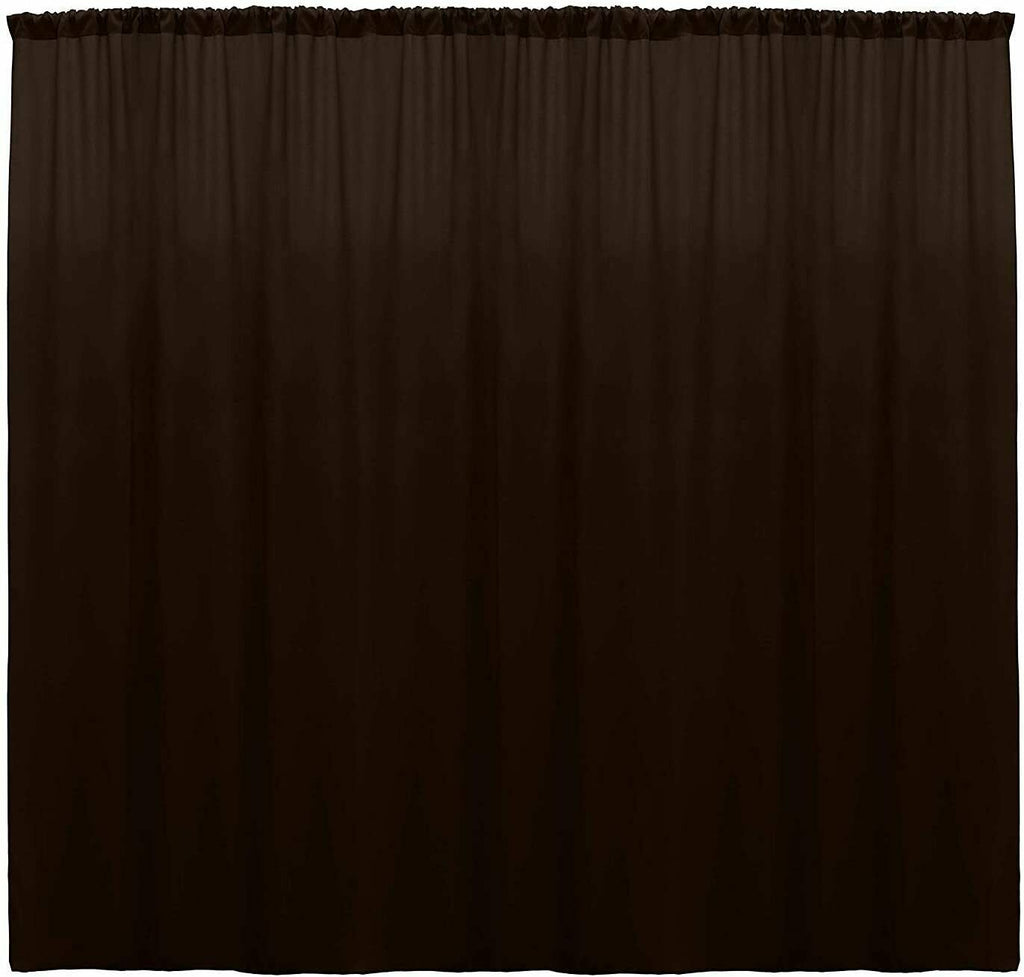 10 ft Wide X 15 ft Tall Curtain Polyester Backdrop High Quality Drape Rod Pocket [Pick A Color]