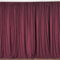 10 ft. Wide X 8 ft. Tall - Burgundy - Curtain Polyester Backdrop High Quality Drapes with Rod Pocket