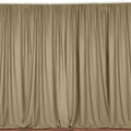 10 ft. Wide X 8 ft. Tall - Champagne Curtain Polyester Backdrop High Quality Drapes with Rod Pocket