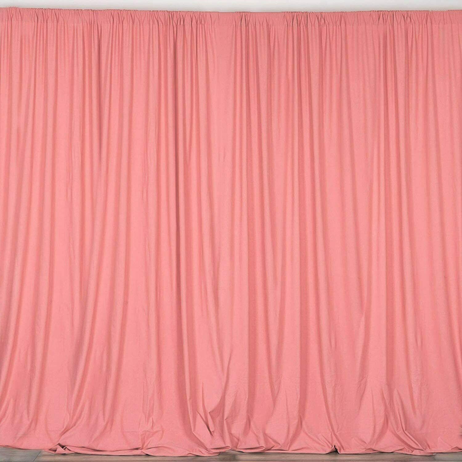10 ft Wide X 15 ft Tall Curtain Polyester Backdrop High Quality Drape Rod Pocket [Pick A Color]
