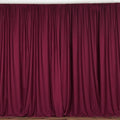 10 ft. Wide X 8 ft. Tall - Cranberry Curtain Polyester Backdrop High Quality Drapes with Rod Pocket