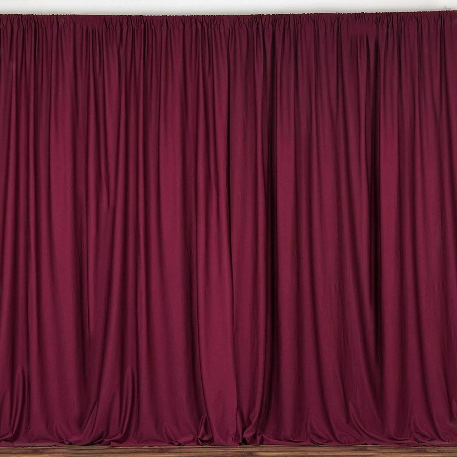 10 ft Wide X 15 ft Tall Curtain Polyester Backdrop High Quality Drape Rod Pocket [Pick A Color]