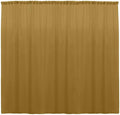 10 ft. Wide X 8 ft. Tall - Gold - Curtain Polyester Backdrop High Quality Drapes with Rod Pocket