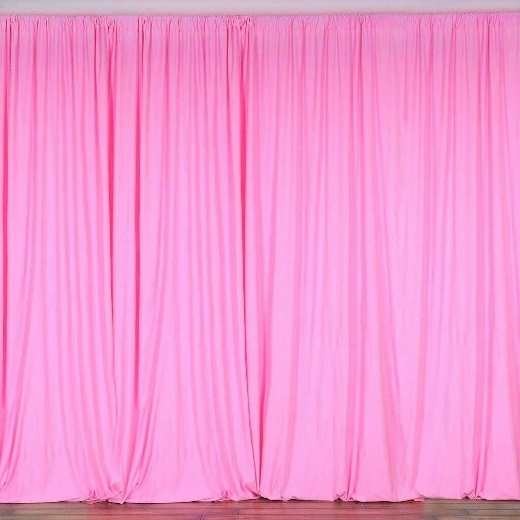 10 Ft. Wide X 9 Ft. Tall Curtain Polyester Backdrop High Quality Drape Rod Pocket [Pick A Color]