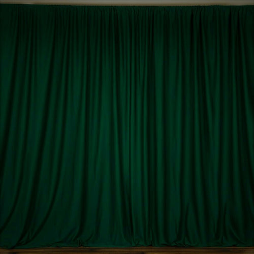 10 ft. Wide X 8 ft. Tall  Hunter Green Curtain Polyester Backdrop High Quality Drape with Rod Pocket
