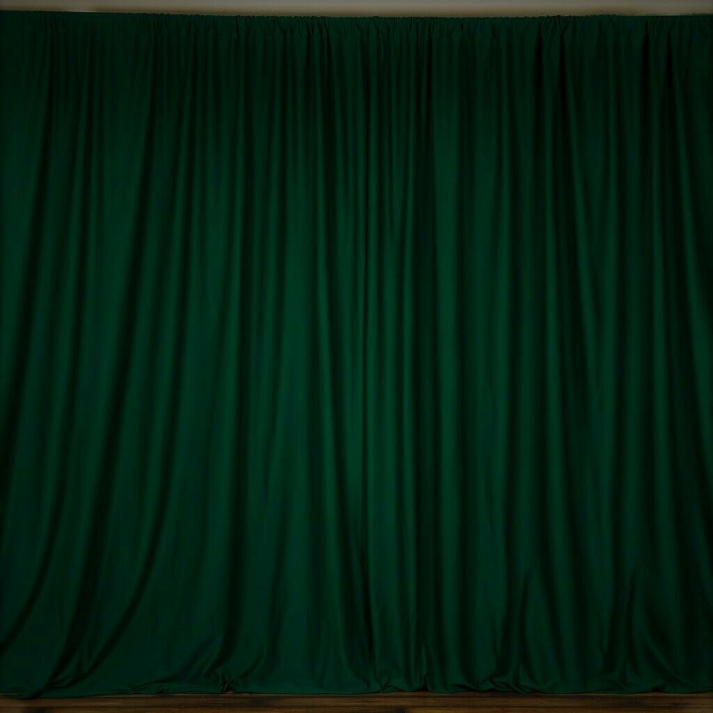 10 ft. Wide X 8 ft. Tall Curtain Polyester Backdrop High Quality Drape Rod Pocket [Pick A Color]