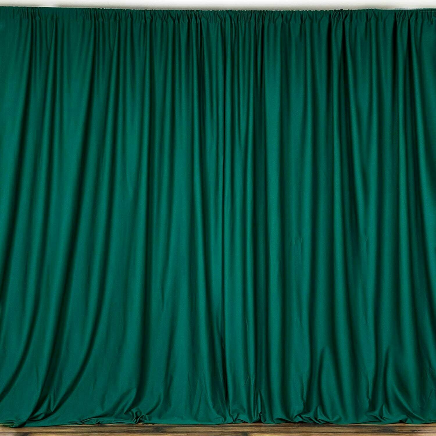 10 ft Wide X 15 ft Tall Curtain Polyester Backdrop High Quality Drape Rod Pocket [Pick A Color]