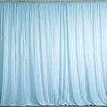 10 ft. Wide X 8 ft. Tall - Light Blue Curtain Polyester Backdrop High Quality Drapes with Rod Pocket