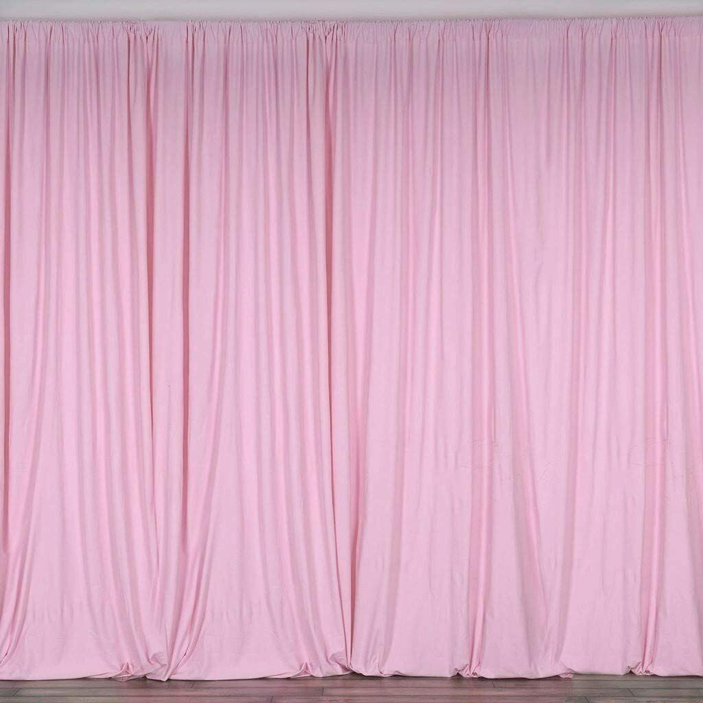 10 ft Wide X 15 ft Tall Curtain Polyester Backdrop High Quality Drape Rod Pocket [Pick A Color]