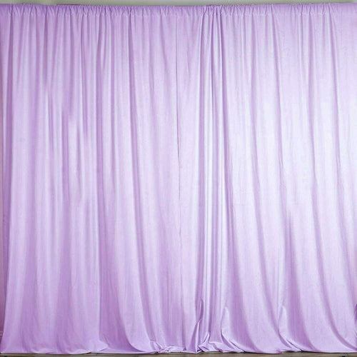 10 ft. Wide X 8 ft. Tall - Lilac - Curtain Polyester Backdrop High Quality Drapes with Rod Pocket