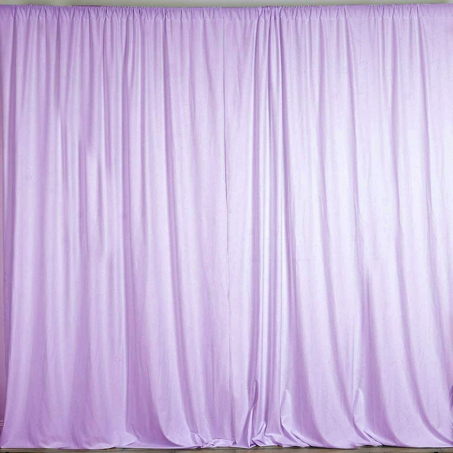10 Ft. Wide X 9 Ft. Tall Curtain Polyester Backdrop High Quality Drape Rod Pocket [Pick A Color]