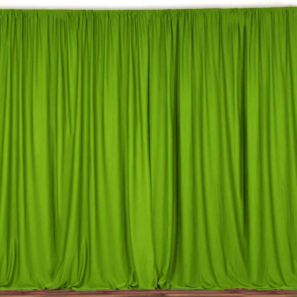10 ft. Wide X 8 ft. Tall Curtain Polyester Backdrop High Quality Drape Rod Pocket [Pick A Color]