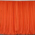 10 ft. Wide X 8 ft. Tall - Orange - Curtain Polyester Backdrop High Quality Drapes with Rod Pocket