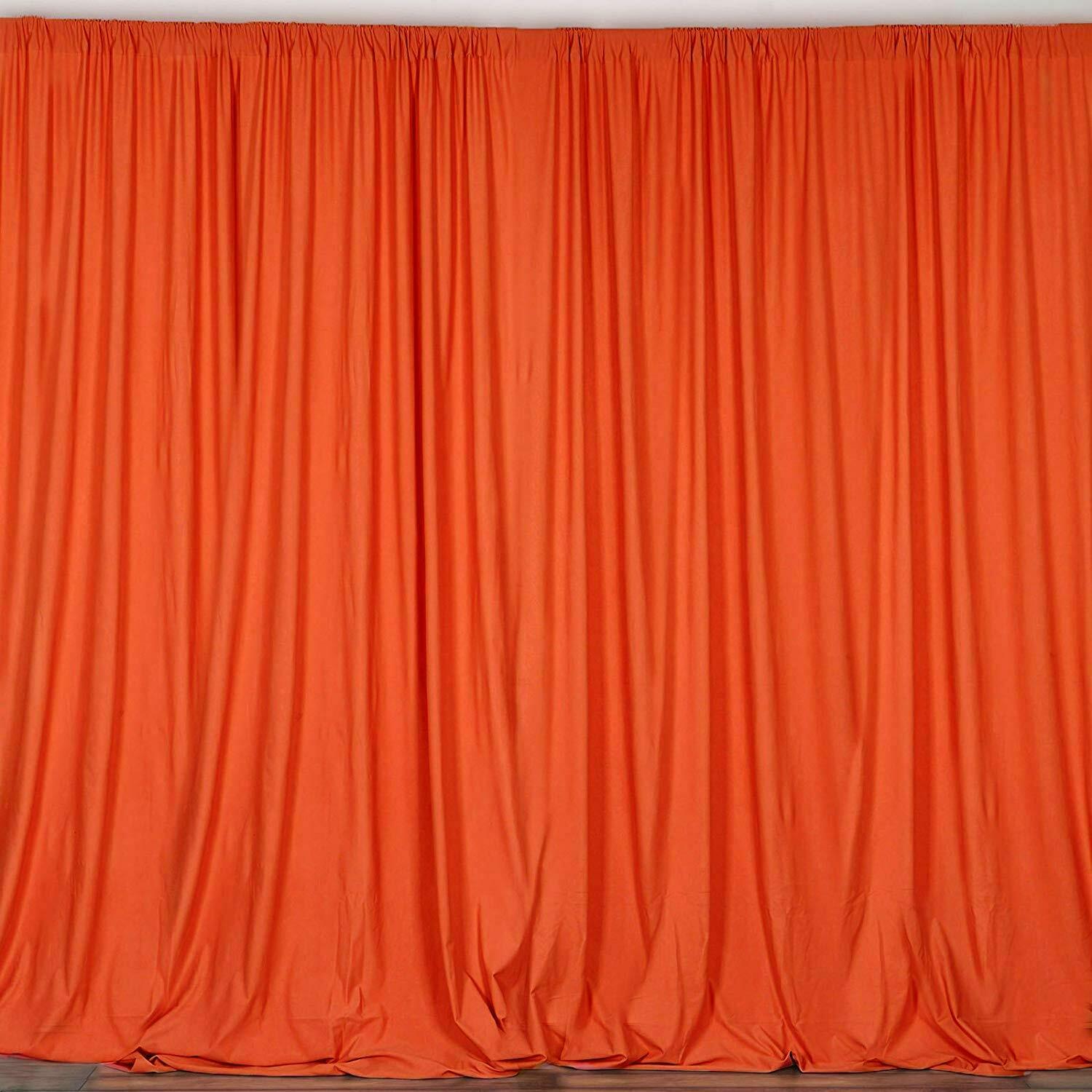 10 ft. Wide X 8 ft. Tall Curtain Polyester Backdrop High Quality Drape Rod Pocket [Pick A Color]