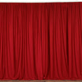 10 ft. Wide X 8 ft. Tall - Red - Curtain Polyester Backdrop High Quality Drapes with Rod Pocket