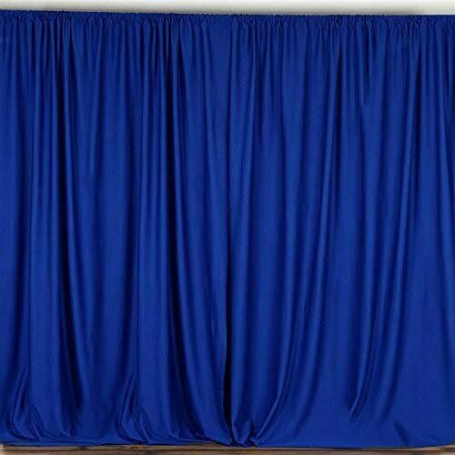 10 ft. Wide X 8 ft. Tall Curtain Polyester Backdrop High Quality Drape Rod Pocket [Pick A Color]
