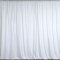 10 ft. Wide X 8 ft. Tall - White - Curtain Polyester Backdrop High Quality Drapes with Rod Pocket