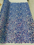 2 Way Stretch Fabric - Lavender - Print Design Fashion Sequins Mesh Fabric