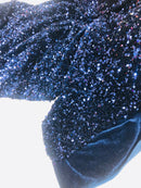Velvet Stretch Sequins - Navy Blue Sequin on 2 Way Stretch Velvet Fabric 58/60”