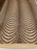 Wavy Pattern - Iridescent Brown- 4 Way Stretch High Fashion Shiny Pattern Sequins