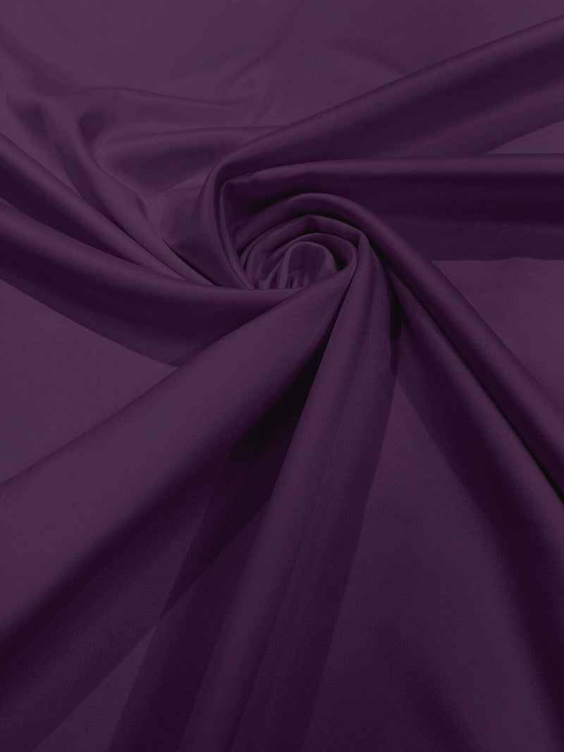 58/59" Satin Stretch Fabric Matte L'Amour - Amethyst - Stretch Matte Satin Fabric Sold By Yard