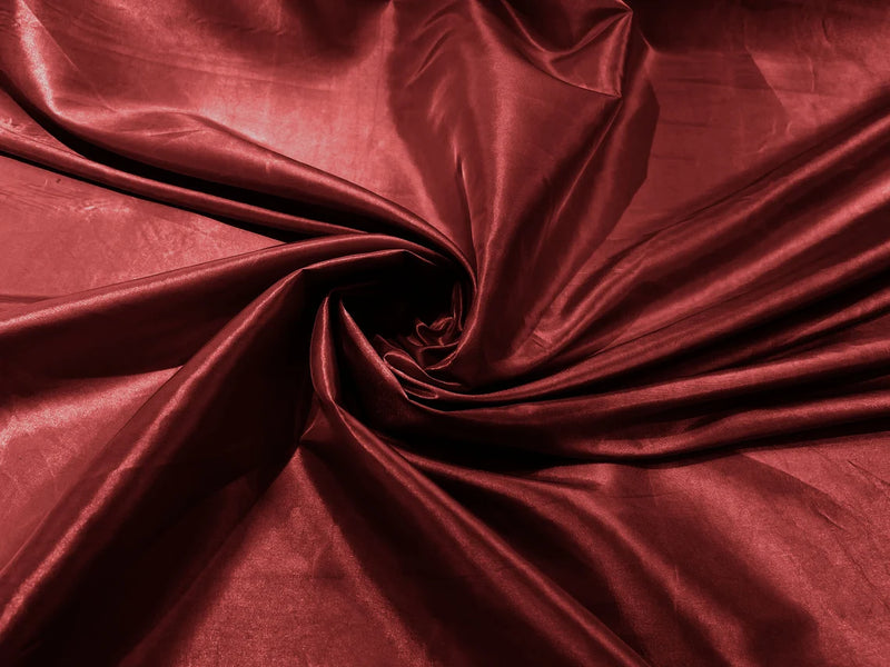 58" Solid Taffeta Fabric - Apple Red - Solid Taffeta Fabric for Fashion / Crafts Sold by Yard