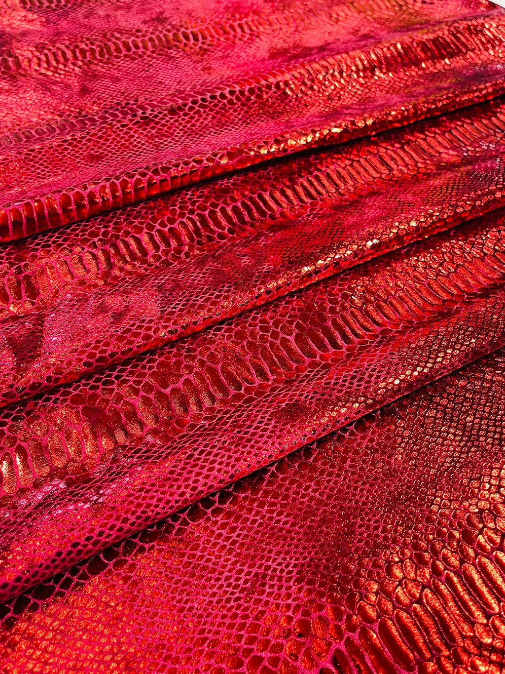 Anaconda Stretch Velvet - 58/60" Stretch Velvet Fabric with Anaconda Snake Print By Yard