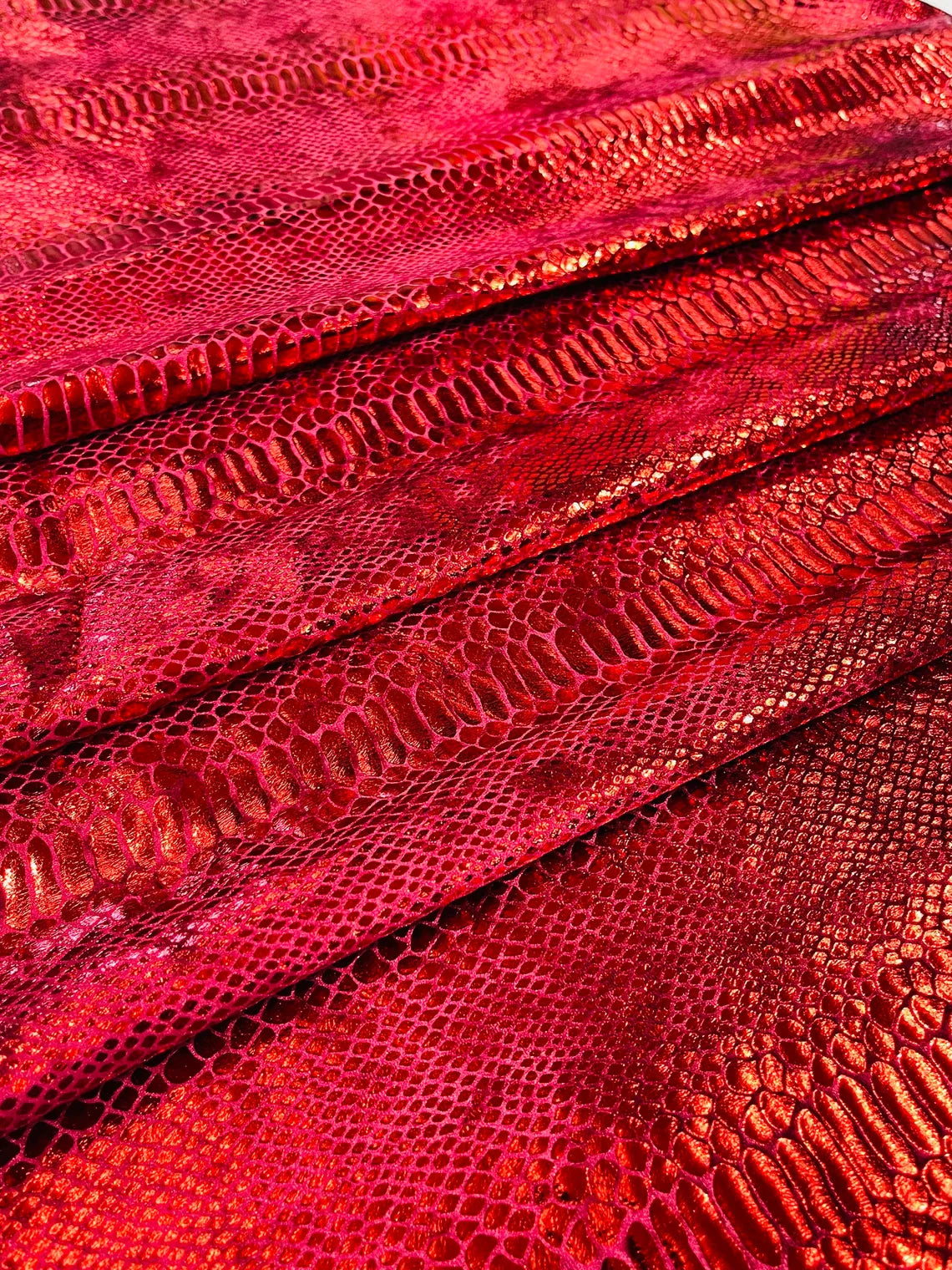 Anaconda Stretch Velvet - 58/60" Stretch Velvet Fabric with Anaconda Snake Print By Yard