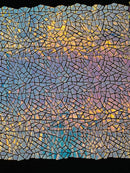 Mirror Sequins Velvet Fabric - Iridescent Aqua Blue - Large Shiny Mirror Cut Sequins By Yard