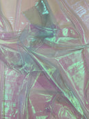 Pearl Iridescent Organza - Aqua Iridescent - 58" Sheer Organza Fabric for Fashion, Decor, Craft By Yard