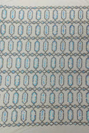 Fancy Gem Jewel Fabric - Aqua Iridescent - Geometric Stretch Sequins Design on Mesh By Yard