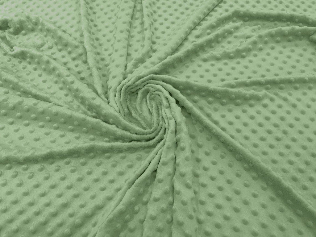 60" Minky Fur 3.mm Pile Fabric - Soft Blanket Minky Dot Fabric by the Yard (Pick Color)