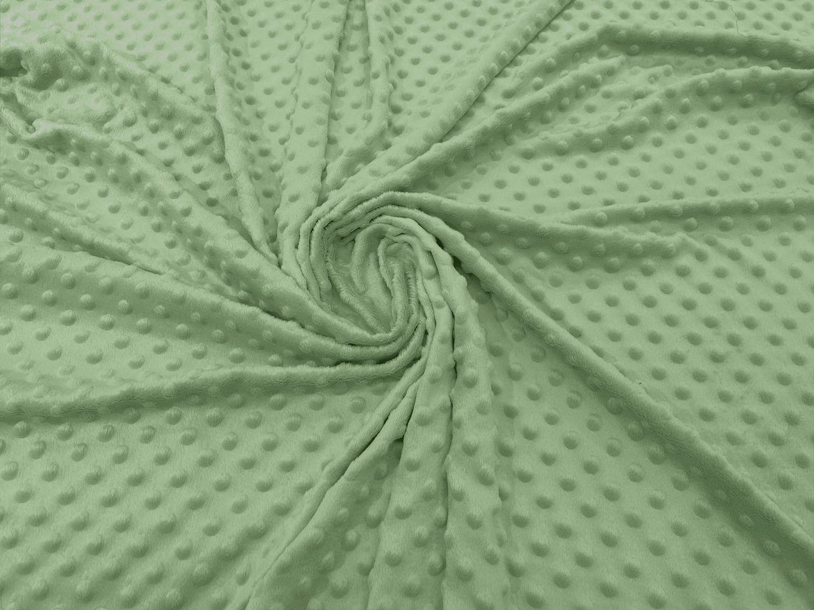 60" Minky Fur 3.mm Pile Fabric - Soft Blanket Minky Dot Fabric by the Yard (Pick Color)