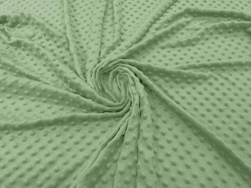 60" Minky Fur 3.mm Pile Fabric - Soft Blanket Minky Dot Fabric by the Yard (Pick Color)